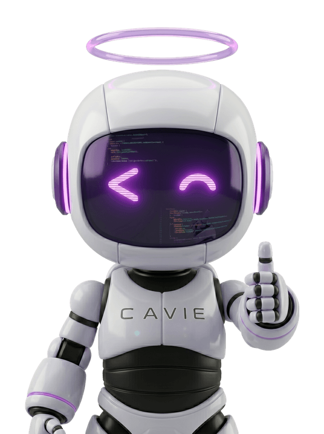 CAVIE AI Mascot Thumbs Up